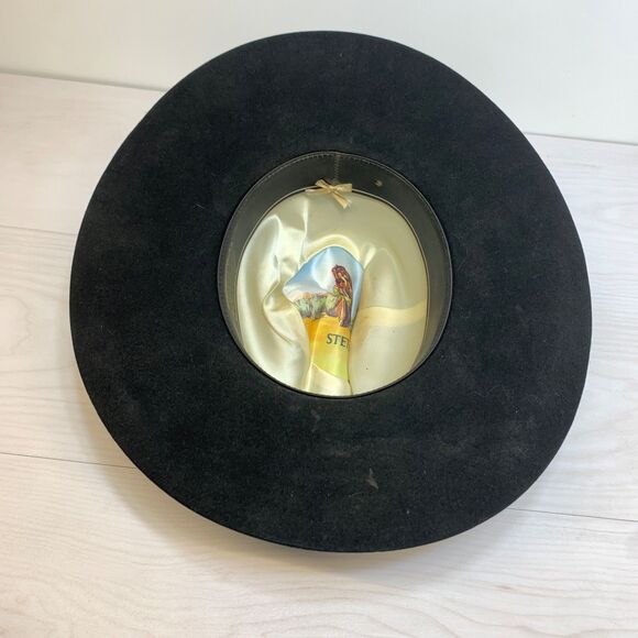 STETSON Cowboy Hat Black 4X Beaver F2194 Buffalo 2837 - Picture 7 of 12